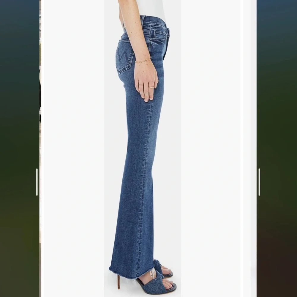 Mother The Weekender Fray Hem Bootcut Jeans in Fancy Meeting You Here Size 28 - Picture 3 of 13